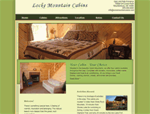 Tablet Screenshot of lockemountaincabins.com